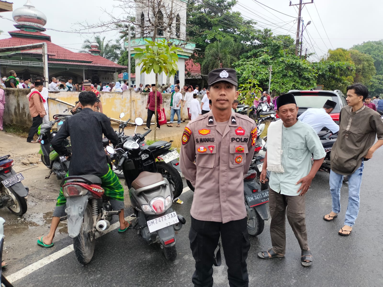 Polsek Tualang Pastikan Keamanan Shalat Idul Adha Dan Kegiatan Qurban Di Kecamatan Tualang