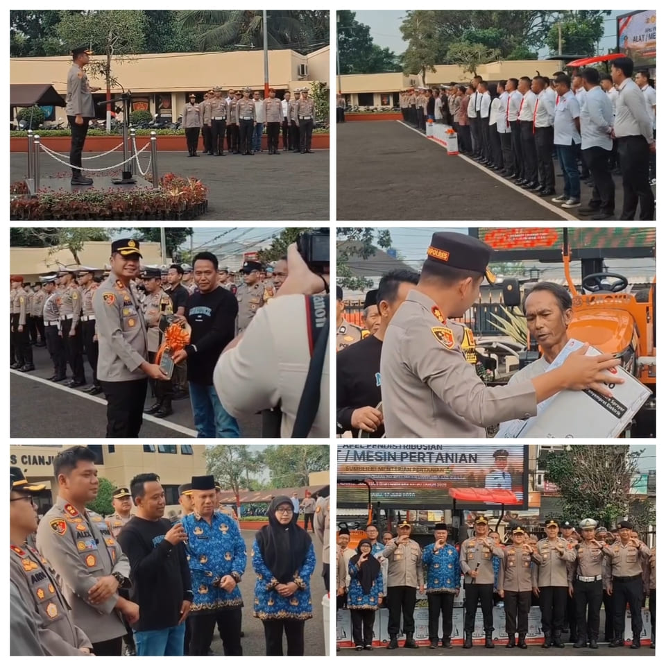Polres Cianjur Gelar Apel Pendistribusian Alsintan, Perkuat Ketahanan Pangan dan Modernisasi Pertanian di Kabupaten Cianjur