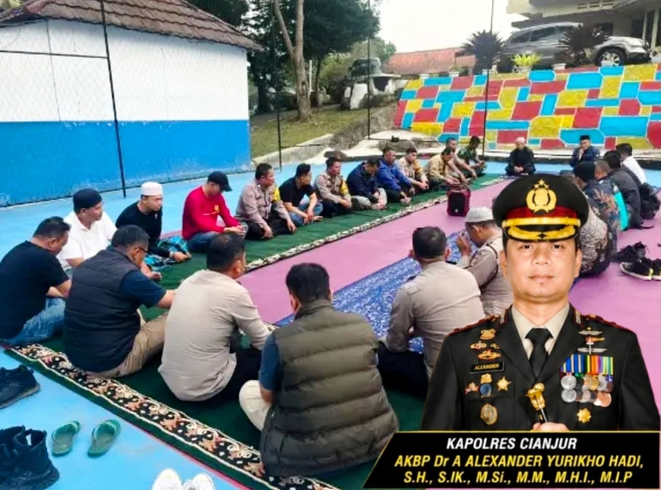 Sambut Kapolres Cianjur Cup, Polsek Pacet Gelar Syukuran dan Resmikan Lapangan Voli Baru