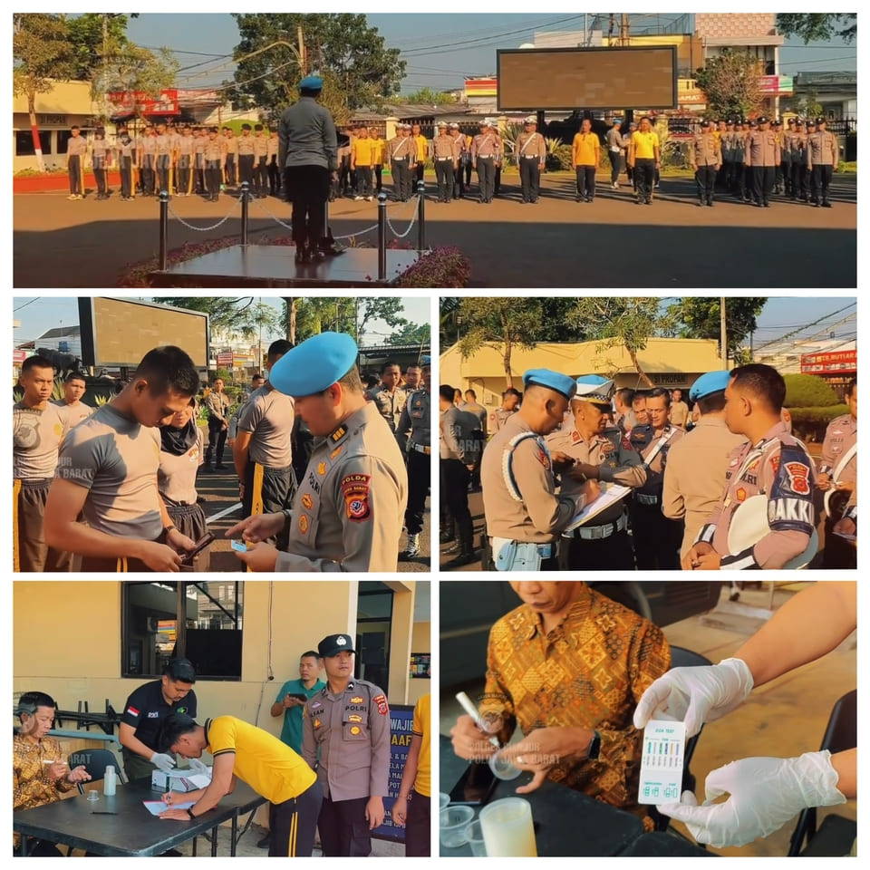 Polres Cianjur Jalani Operasi Gaktibplin Bidpropam Polda Jabar, Seluruh Personel yang Dites Urine Negatif Narkoba