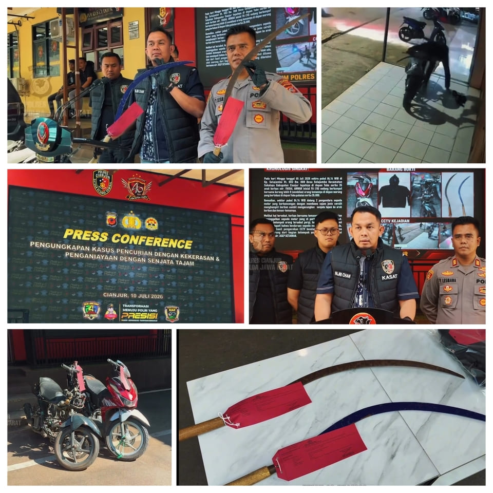 Polres Cianjur Ungkap Kasus Curas di Sukaluyu, Satu ABH Diamankan, Dua Pelaku Masih Diburu