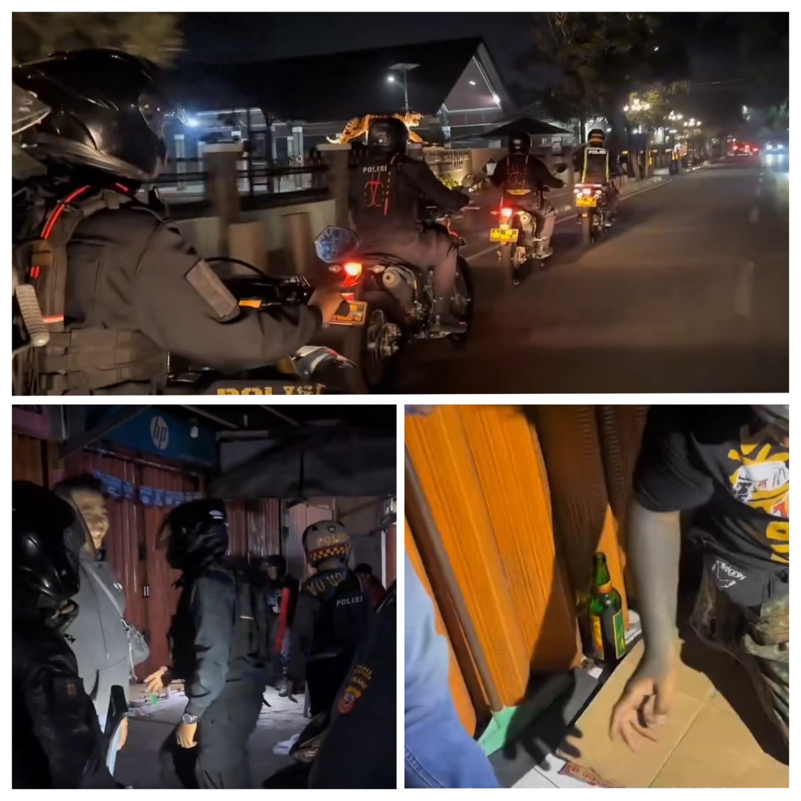 Tim Patroli Jago Presisi Polres Cianjur Temukan Dua Botol Minuman Beralkohol Saat Patroli Kamtibmas