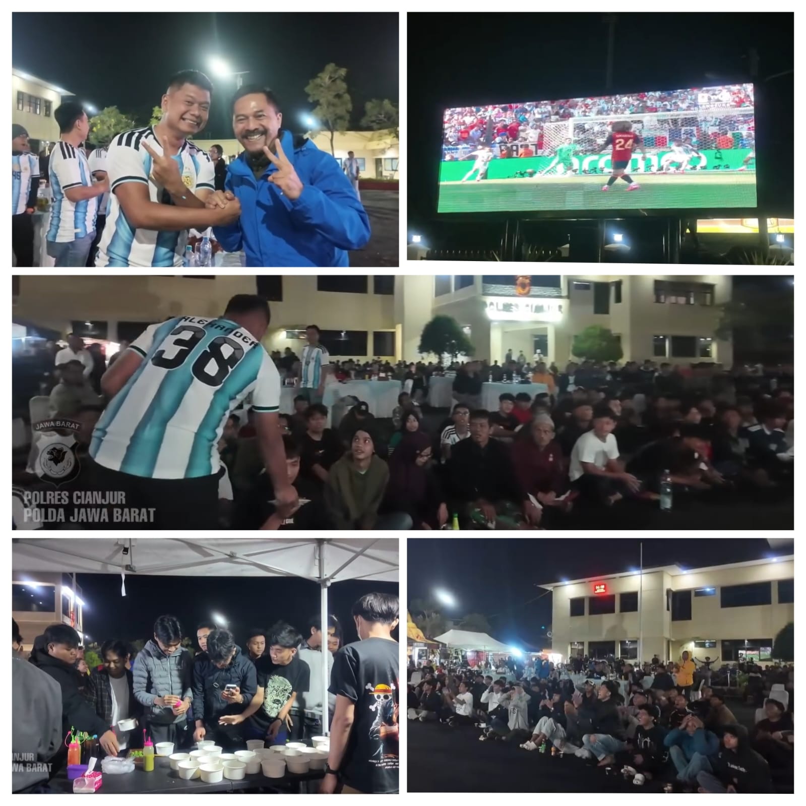 Sorak Sorai Warga Menggema di Mako Polres Cianjur, Nobar Final Piala Dunia FIFA 2026 Berlangsung Penuh Kebersamaan