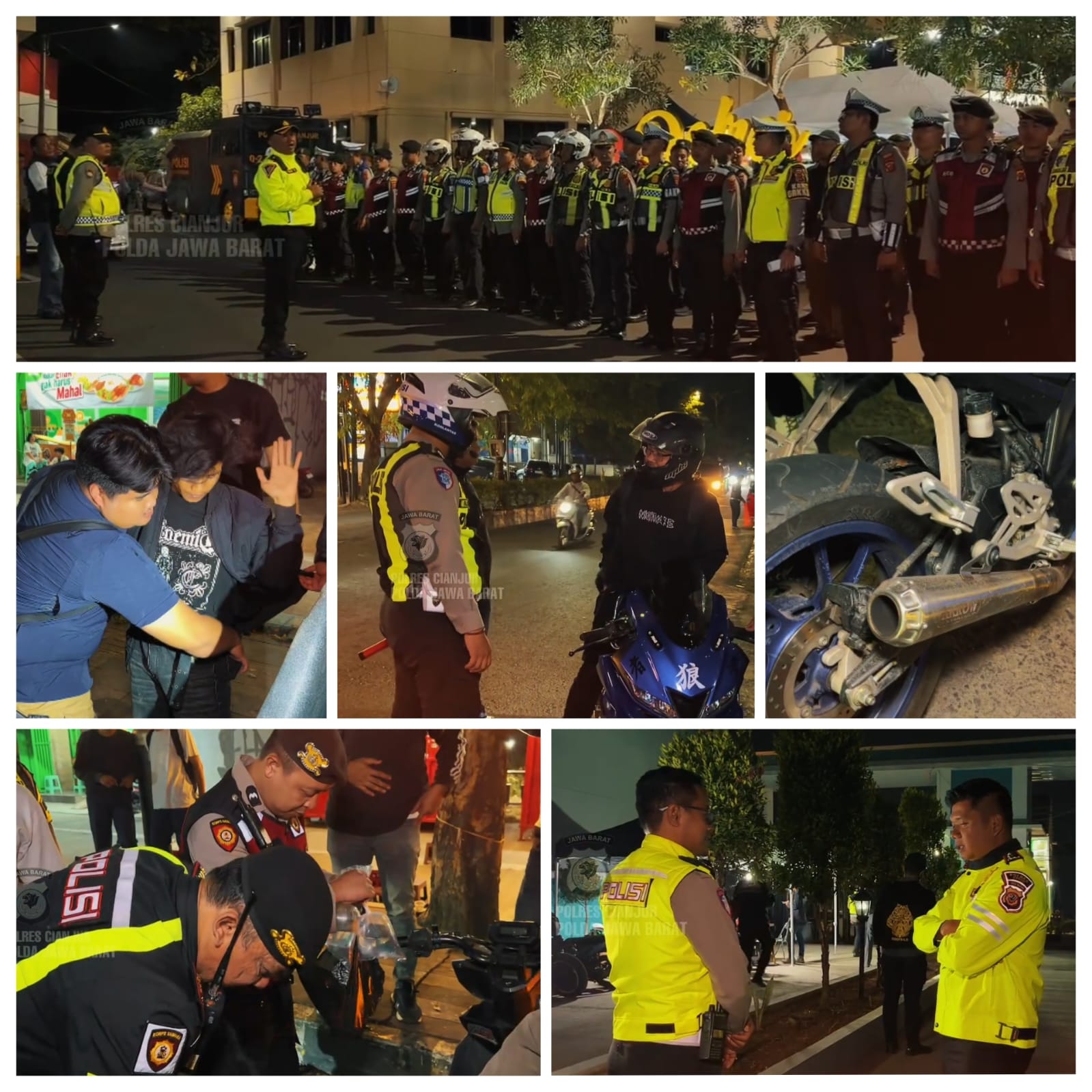 Polres Cianjur Laksanakan Pengamanan Usai Nobar DPMM FC vs Persib Bandung, Tindak 91 Pelanggaran dalam Operasi Knalpot Brong