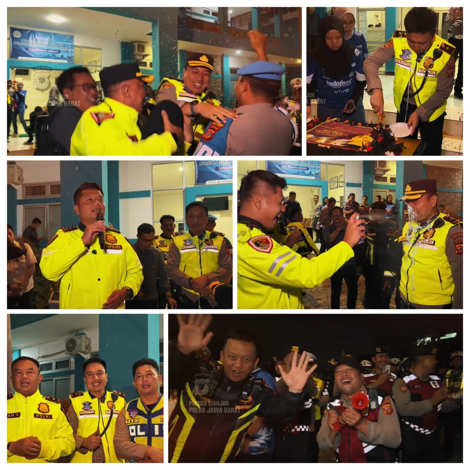 Wakapolres Cianjur Kompol Wahyu Maduransyah Putra Rayakan Ulang Tahun ke-42, Keluarga Besar Polres Cianjur Berikan Kejutan Penuh Kebersamaan