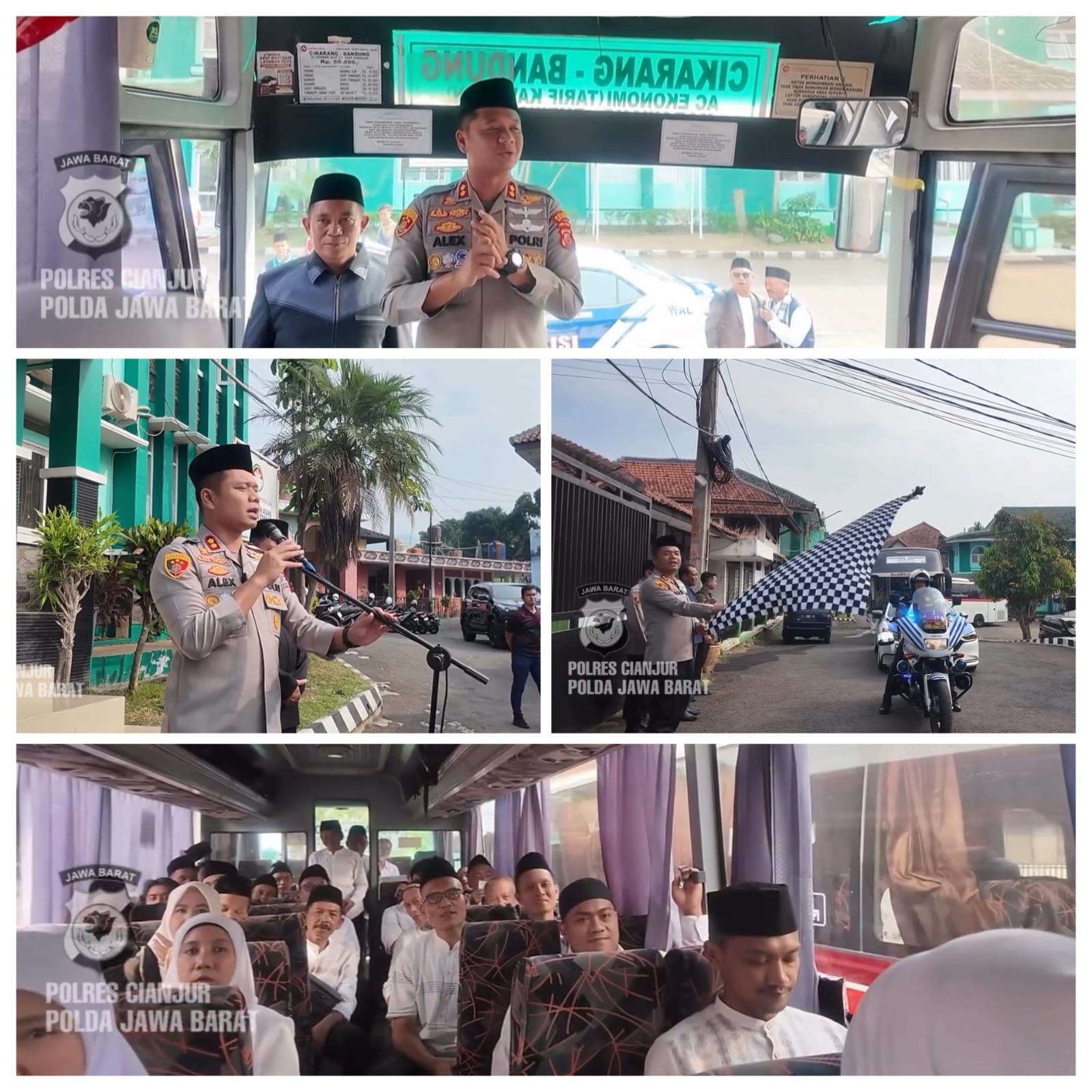 KAPOLRES CIANJUR LEPAS KEBERANGKATAN ASN KEMENAG CIANJUR MENUJU MONAS UNTUK MENGIKUTI DOA DAN DZIKIR KEBANGSAAN