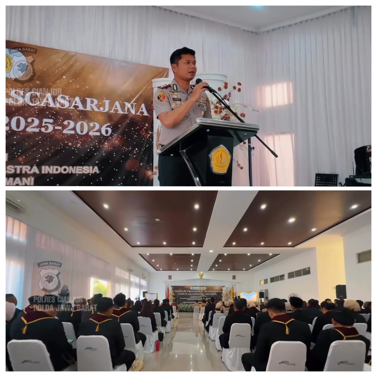 Kapolres Cianjur Jadi Keynote Speaker pada Yudisium Program Pascasarjana Universitas Suryakancana Tahun Akademik 2025/2026