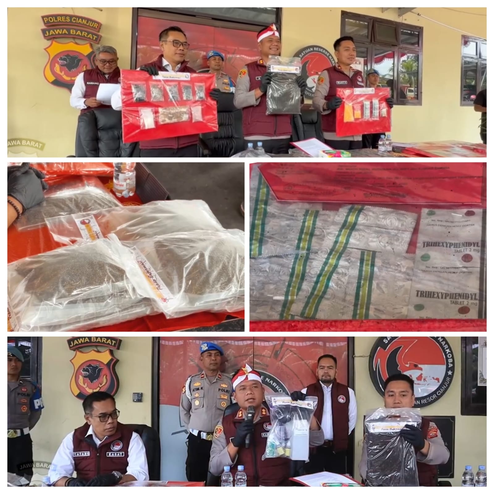 Polres Cianjur Ungkap 31 Kasus Narkoba dan OKT Selama Bulan Agustus 2026