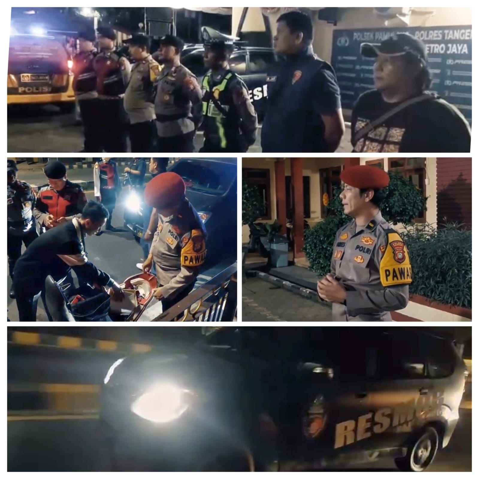 IPDA Aries Munandar Pimpin Patroli Cipta Kondisi Polsek Pamulang, Antisipasi 3C hingga Balap Liar