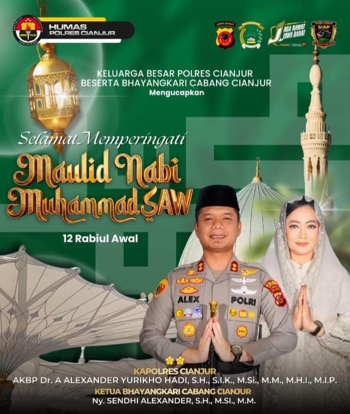 Kapolres Cianjur Ajak Teladani Akhlak Rasulullah di Momen Maulid Nabi Muhammad SAW